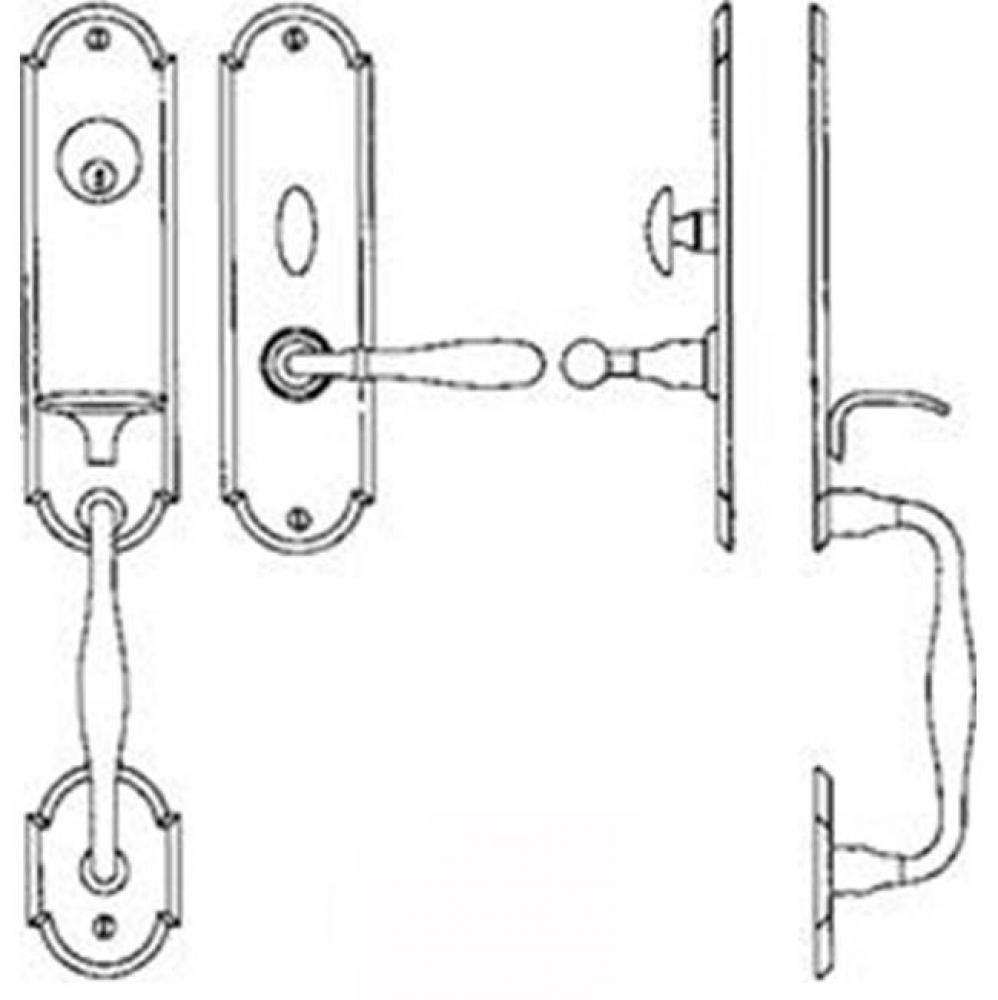 Entrance Handle Set - Complete single cylinder set for 1 3/4'' door