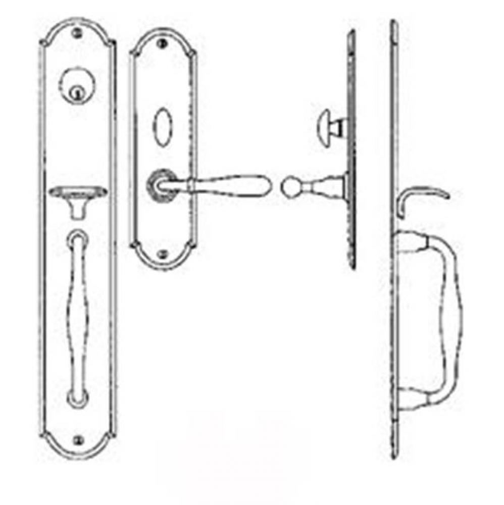 Entrance Handle Set - Complete single cylinder set for 2 1/4'' door