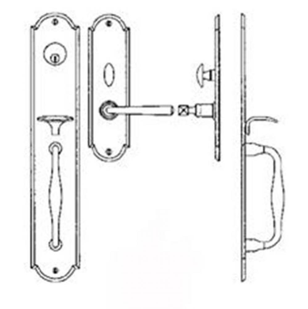 Entrance Handle Set - Complete single cylinder set for 2 1/4'' door