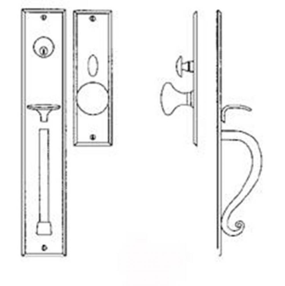 Entrance Handle Set - Complete single cylinder set for 1 3/4'' door