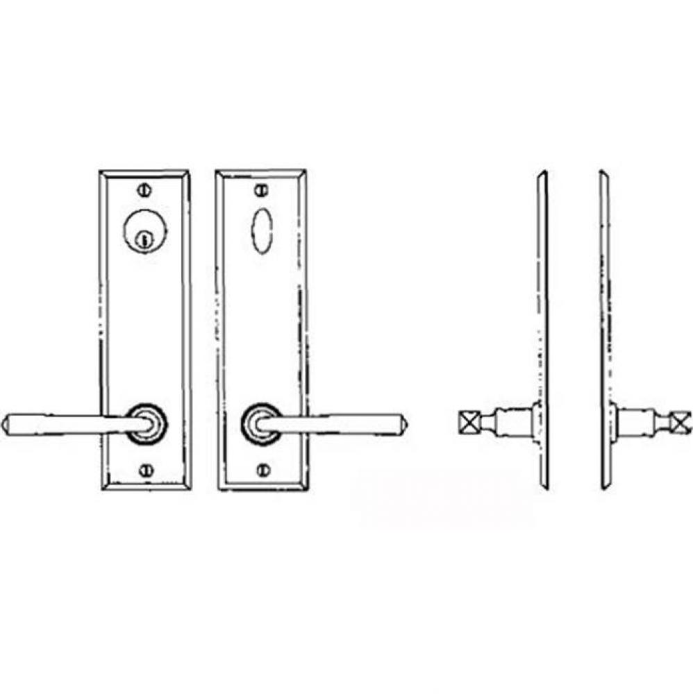 Entry Tubular or Mortise set - Single cylinder mortise lock set for 1 3/4''