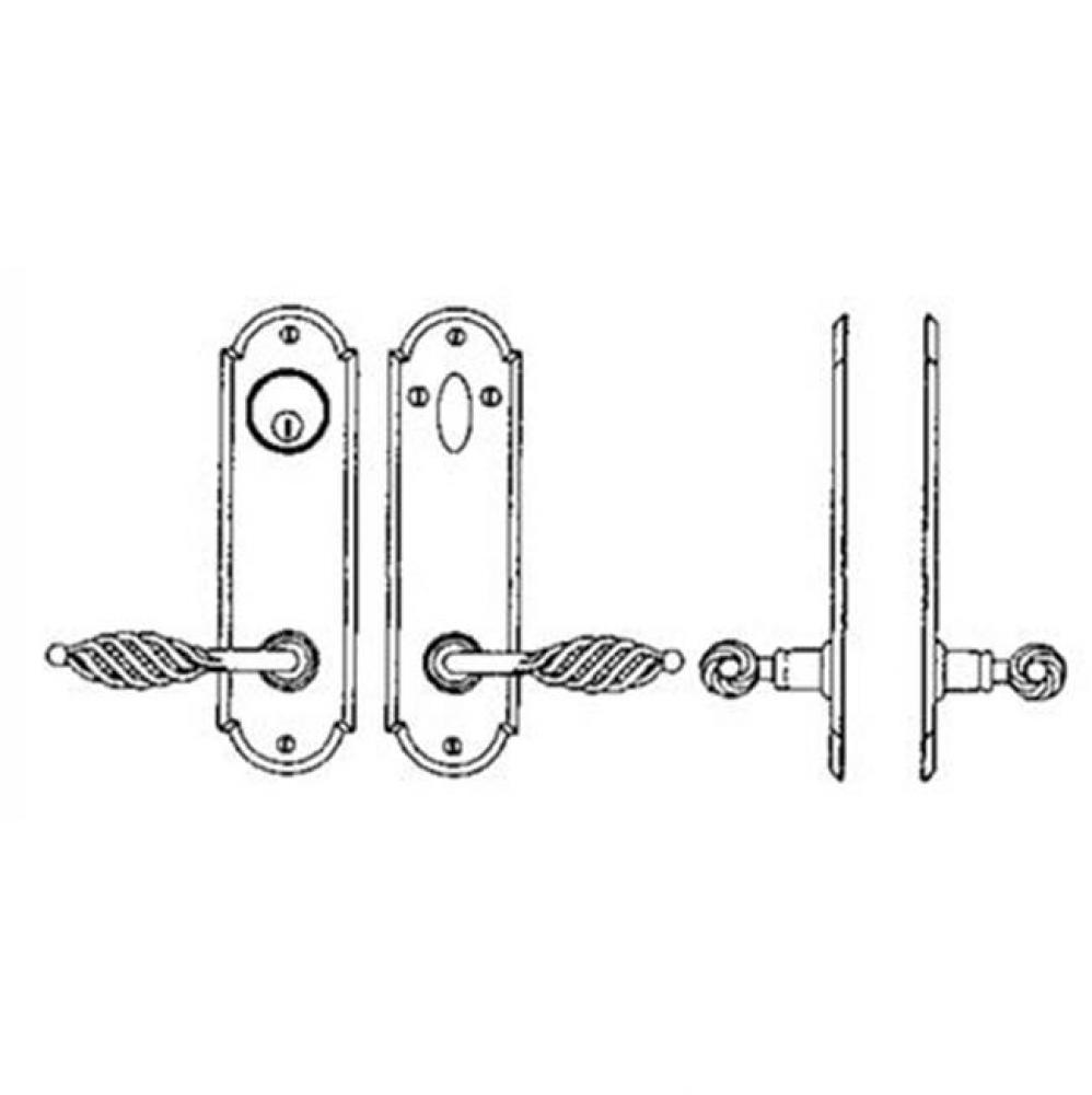 Entry Tubular or Mortise set - Single cylinder mortise lock set for 1 3/4''