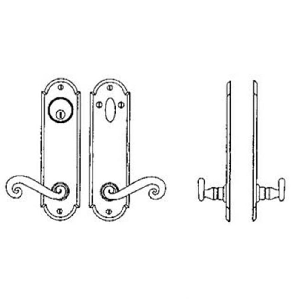 Entry Tubular or Mortise set - Single cylinder mortise lock set for 1 3/4''