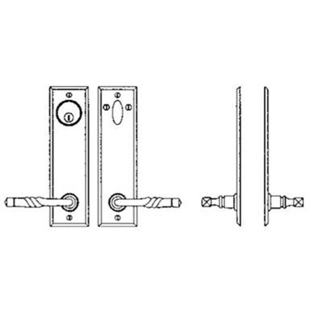 Entry Tubular or Mortise set - Single cylinder mortise lock set for 1 3/4''