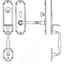 Bouvet 2804-160-007 - Entrance Handle Set - Complete single cylinder set for 2 1/4'' door