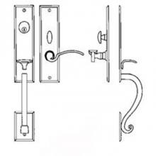 Bouvet 2810-160-007 - Entrance Handle Set - Complete single cylinder set for 2 1/4'' door