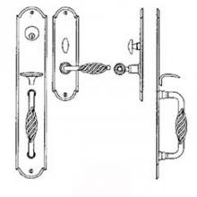 Bouvet 2822-160-007 - Entrance Handle Set - Complete single cylinder set for 2 1/4'' door