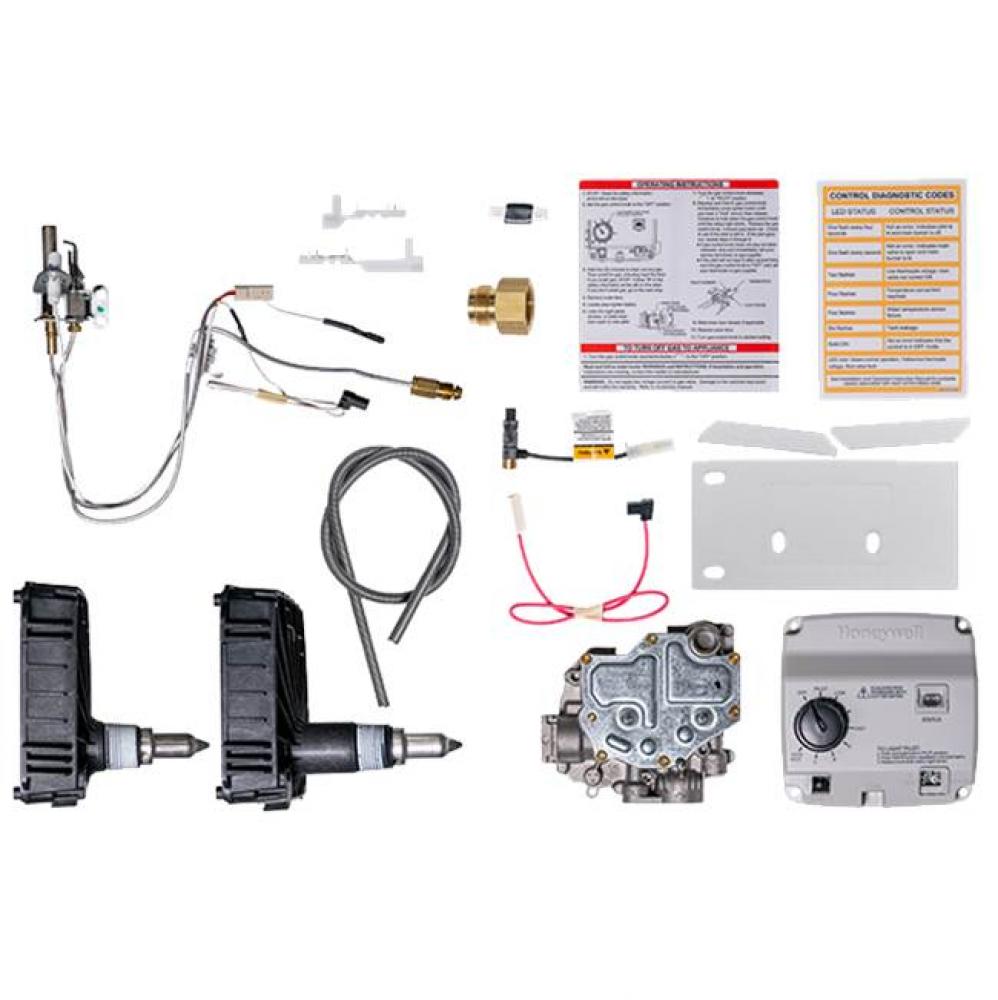 Gas Control Kit: ICON System, Natural Gas, 1 and 2'' Cavity (Resideo), 160 Degrees F (71