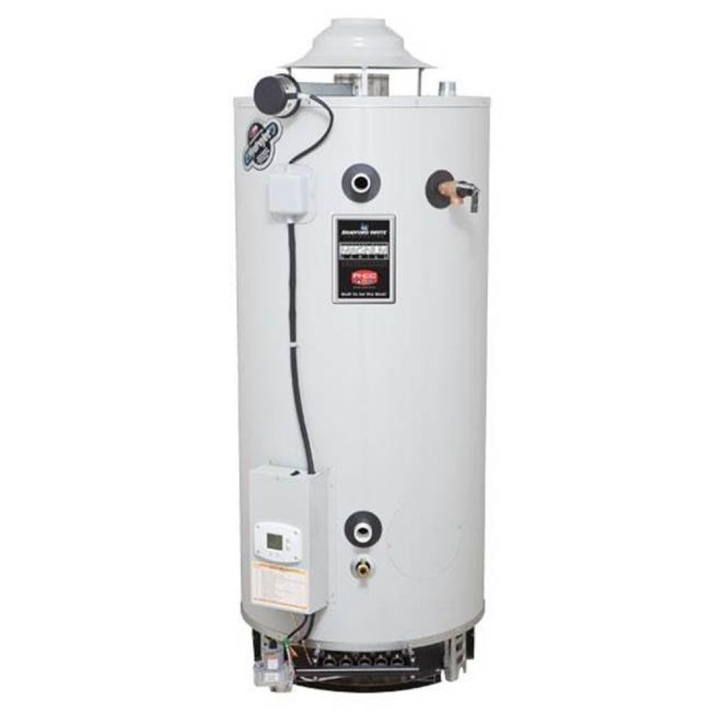 100 Gallon Commercial Gas (Natural) Atmospheric Vent ASME Water Heater with Flue Damper and Electr