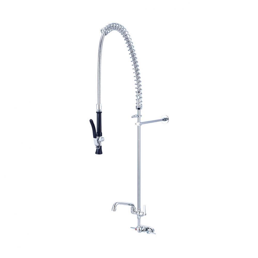 Pre-Rinse-Wallmount 4'' Lvr Hdl Add-On Faucet 6'' Tube Spt-Pc