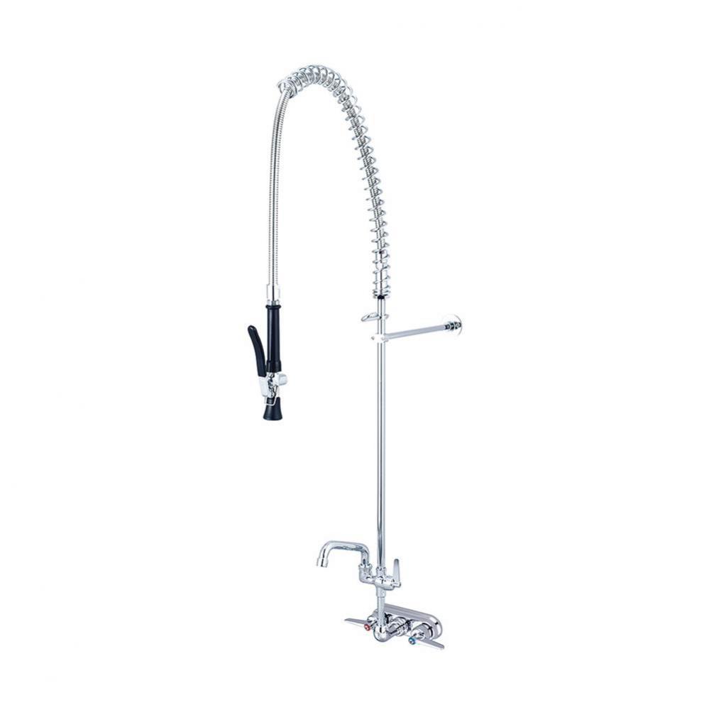 Pre-Rinse-Wallmount Shell Type 4'' Lvr Hdl Add-On Faucet 6'' Tube Spt-Pc