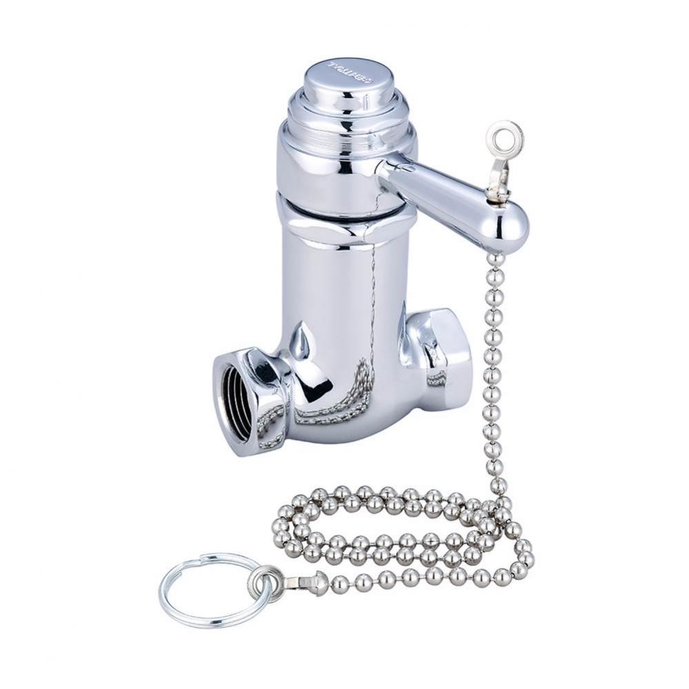 Selfclose-Shower Stop Lvr Vandal Proof Hdl W/Pull Chain 1/2'' Inline-Pc