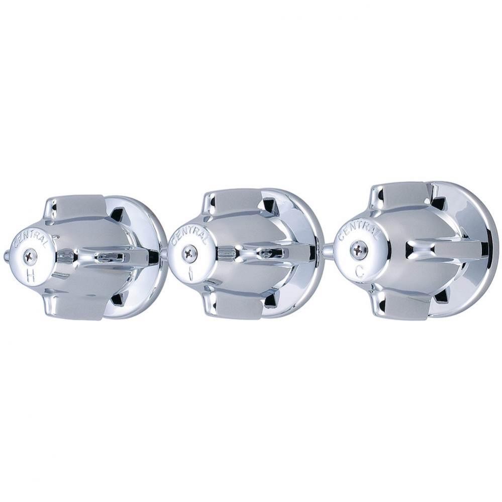 Tub & Shower-3 Canopy Hdl 1/2'' Combo Union 8'' Cntrs-Pc
