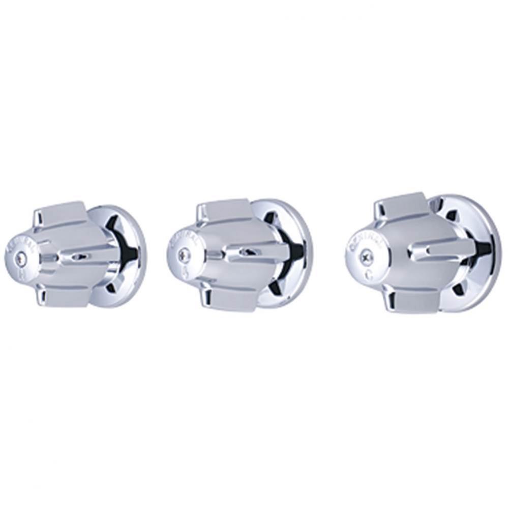 Tub & Shower-3 Canopy Hdl 1/2'' Combo Union 11'' Cntrs-Pc