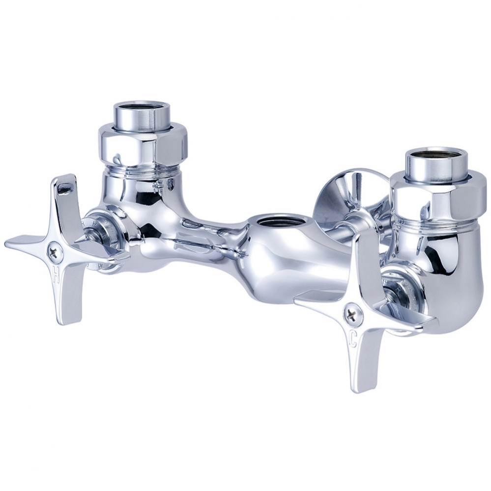Shower-Exposed 6'' Cntrs 4-Arm Hdl 1/2'' Combo Union-Pc
