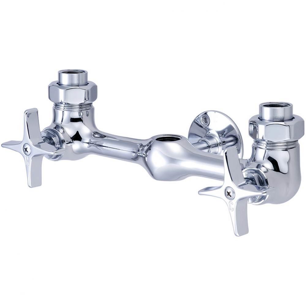 Shower-Exposed 8'' Cntrs 4-Arm Hdl 1/2'' Combo Union-Pc