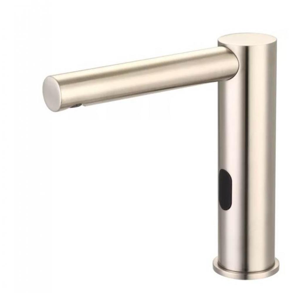 Sensor-1-Hole Deck Mount Faucet, Rigid Spt 0.5 GPM Vandal Proof, Mixing Valve-PVD Brushed Nickel