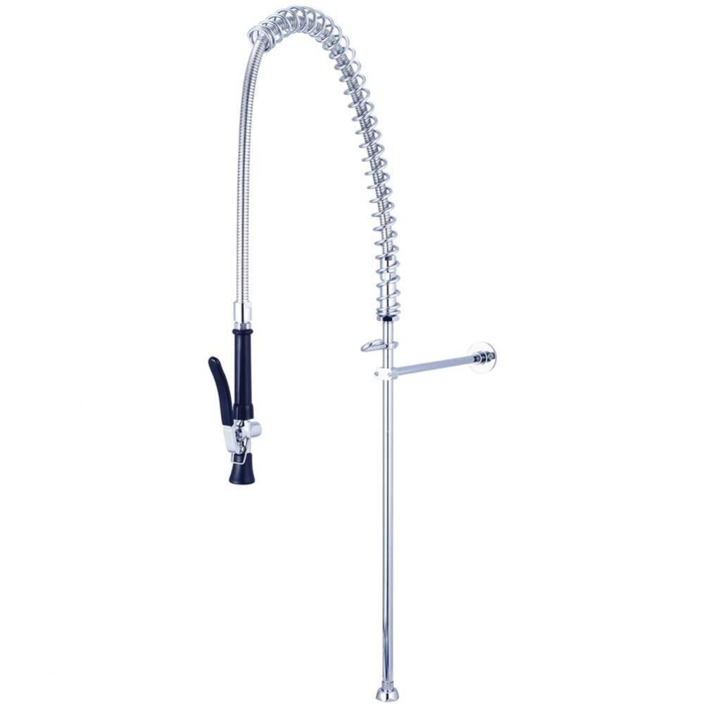 PRE-RINSE-24'' QUICK INSTALL RISER W/ SPRING GUIDE 44'' FLEX SST HOSE UNIVERSA