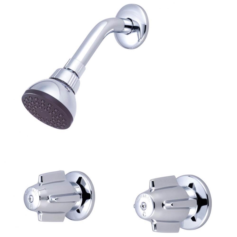 SHOWER-2 CANOPY HDL 1/2'' COMBO UNION 8'' CNTRS SHWRHEAD-PC