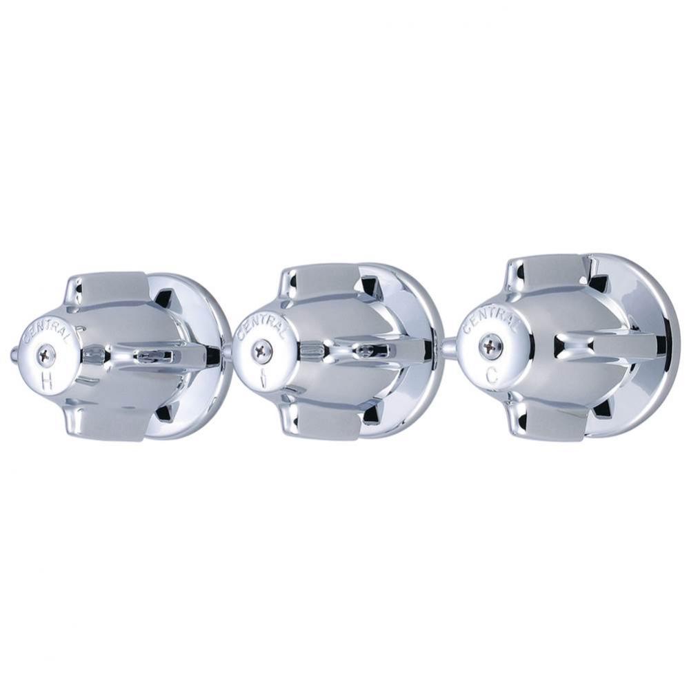 TUB & SHOWER-3 CANOPY HDL 1/2'' COMBO UNION 8'' CNTRS-PC