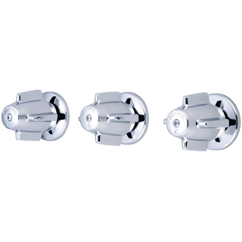 TUB & SHOWER-3 CANOPY HDL 1/2'' COMBO UNION 11'' CNTRS-PC