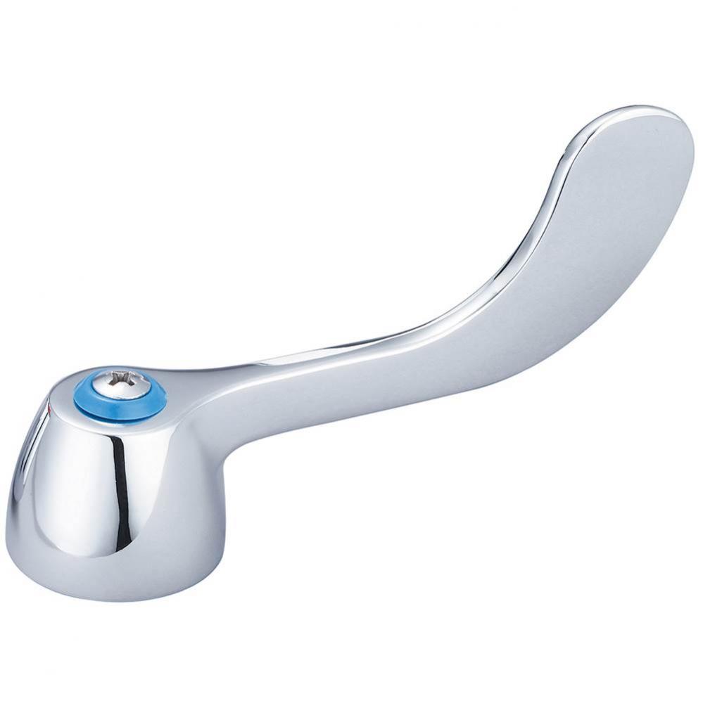 Two Handle Faucet-4'' Wrist Handle W/ Blue Index Ring-Cold