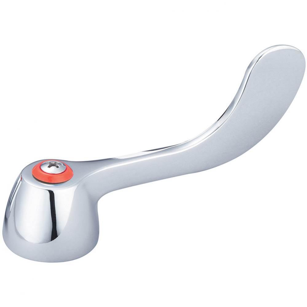 Two Handle Faucet-4'' Wrist Handle W/ Red Index Ring-Hot