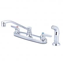 Central Brass 0149-LE6 - Kitchen-Shell Type Topmount 8'' Lvr Hdl 8'' D Style Spt W/Side Spray Assy-Pc