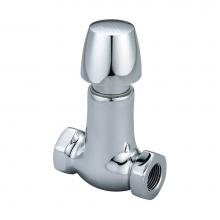 Central Brass 0336-N2-3/8 - Slow-Close-Straight Stop Push Hdl 3/8'' Inline-Pc