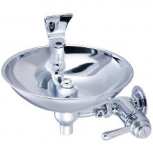 Central Brass 0366-HX8V - Drinking-Wallmount Selfclose Lvr Vandal Proof Hdl Brass Bowl Hdl 3/8'' Female-Pc