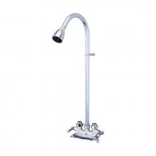 Central Brass 0477-RC - Shower-Utility Two Lvr Hdls 22-1/2'' Riser 1/2'' Combo Union Offset Legs-Rough