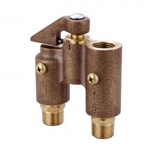 Central Brass 0555-D - Valve-Anti-Sweat Temperator Detent Hdl 3/8'' Npt Male W/Drain-Rough