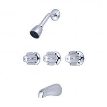 Central Brass 0971-Z - Tub & Shower-3 Canopy Hdl 1/2'' Combo Union 11'' Cntrs Shwrhead Combo Spt-