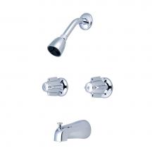 Central Brass 997 - Tub & Shower-2 Canopy Hdl 1/2'' Combo Union 8'' Cntrs Shwrhead Combo Dvr S