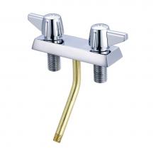 Central Brass 1131-B - Shampoo-4'' Cntrs Canopy Hdl 35 Degree Bottom Outlet Supply Tube-Pc