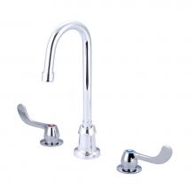 Central Brass 1172-ELS17 - Kitchen-Widespread 4'' Wrist Hdl 4-3/32'' Gooseneck Rigid/Swivel Spt-Pc