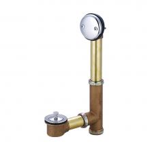 Central Brass 1645-PR - Bath Drain-Adjust. 14'' To 16'' Lift & Turn Combination Tee For 1-1/2&apos
