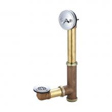 Central Brass 1655-P - Bath Drain-Adjust. 14'' To 16'' Trip Lvr Heavy Pattern Less Tail Piece-Pc