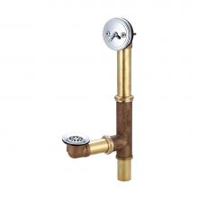 Central Brass 1655-X - Bath Drain-Adjust. 14'' To 16'' Trip Lvr Heavy Pattern Brass Nuts-Pc