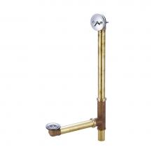 Central Brass 1655-X1817 - Bath Drain-Adjust. 14'' To 16'' Trip Lvr Heavy Pattern Brass Nuts 18'&apo