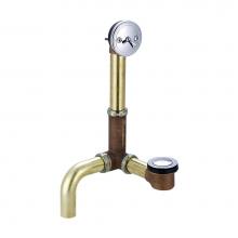Central Brass 1675-S - Bath Drain-Adjust. 14'' To 16'' Pop-Up Side Outlet-Pc