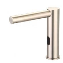 Central Brass 2098-BN - Sensor-1-Hole Deck Mount Faucet, Rigid Spt 0.5 GPM Vandal Proof, Mixing Valve-PVD Brushed Nickel