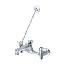 Central Brass 80054-U-I - Service Sink-7-7/8'' To 8-1/8'' Two Canopy Hdls Rigid Spt Integ Stops Ceramic