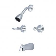 Central Brass 80897-L3 - Tub & Shower-2 Lvr Hdl 1/2'' Direct Sweat 8'' Cntrs Shwrhead Combo Dvr Spt