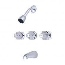 Central Brass 80971-Z - Tub & Shower-3 Canopy Hdl 1/2'' Combo Union 11'' Cntrs Shwrhead Combo Spt
