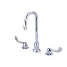 Central Brass 0072-ELS19 - Kitchen-Widespread 4'' Wrist Hdl 8-1/16'' Gooseneck Rigid/Swivel Spt-Pc