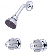 Central Brass 0926 - SHOWER-2 CANOPY HDL 1/2'' COMBO UNION 8'' CNTRS SHWRHEAD-PC