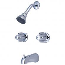 Central Brass 0997 - TUB & SHOWER-2 CANOPY HDL 1/2'' COMBO UNION 8'' CNTRS SHWRHEAD COMBO DVR S