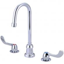 Central Brass 1172-ELS17-E0.5 - Kitchen-Widespread 4'' Wrist Hdl 4-3/32'' Gooseneck Rigid/Swivel Spt 0.5 Gpm-P