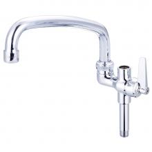 Central Brass 80642-LE1 - Pre-Rinse-Lvr Hdl 8'' Tube Spout Ceramic Cart Add-On Faucet-Pc